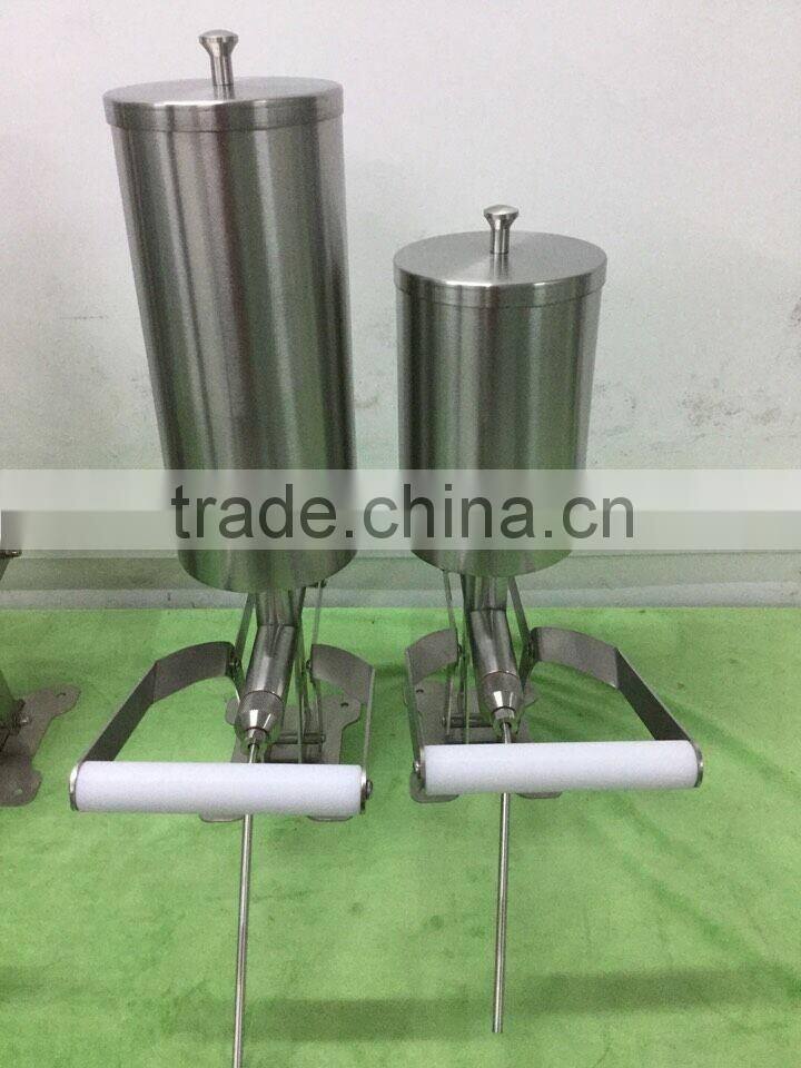 2015 hot sale 3.2L manual filling machine/nutella filler/churro filler machine