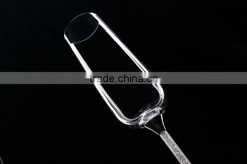 2015 new design lead free clear crystal 270ml wedding champagne glass/wine glass/wine galsses