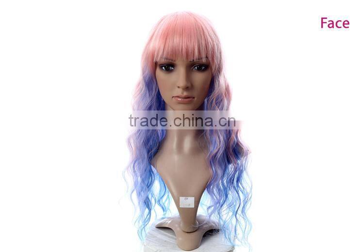 New design fashion red blond brown box braid wig synthetic sew in hair wig