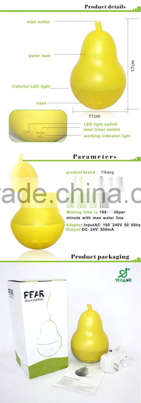 Classic protable plastic peat ultrasonic air humidifier