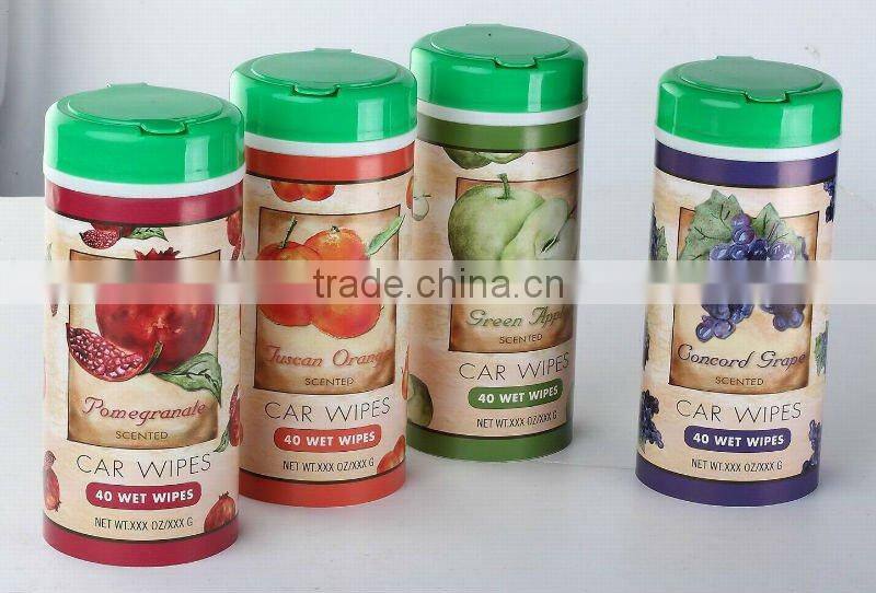 car leather wet wipe, wet cleaning cloth