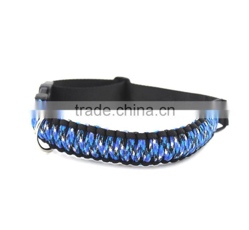 Braid paracord dog leash and collar