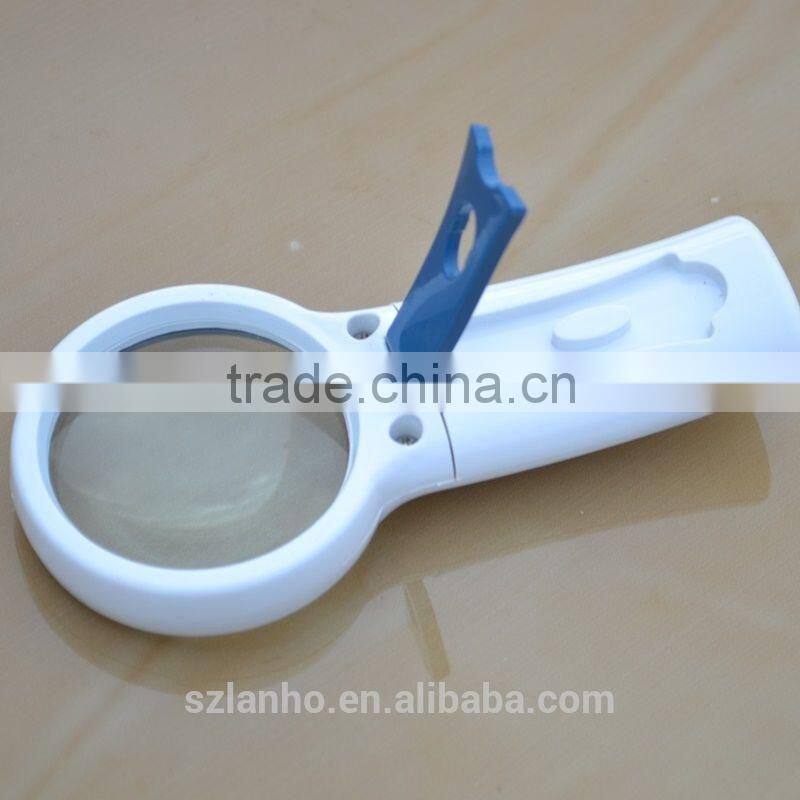5X magnifying glass loupe 60MM Jewelry Loupe Glass Magnifier With LED Light