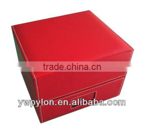 Red leather box for high price perfume