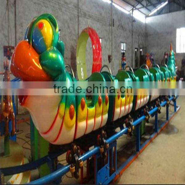 China manufacturer amusement rides kiddie caterpillar roller coaster for sale