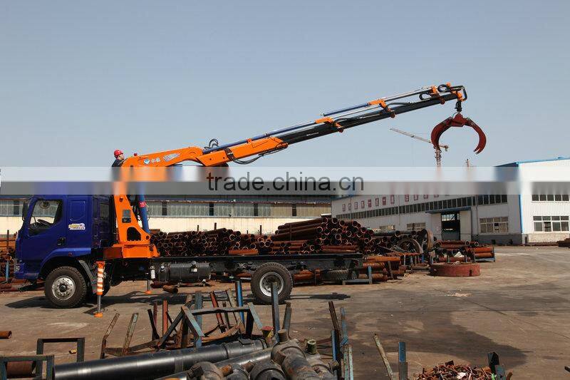 8t light crane with folded boom, Model No.: SQ160ZB4, hydraulic crane on truck or boat