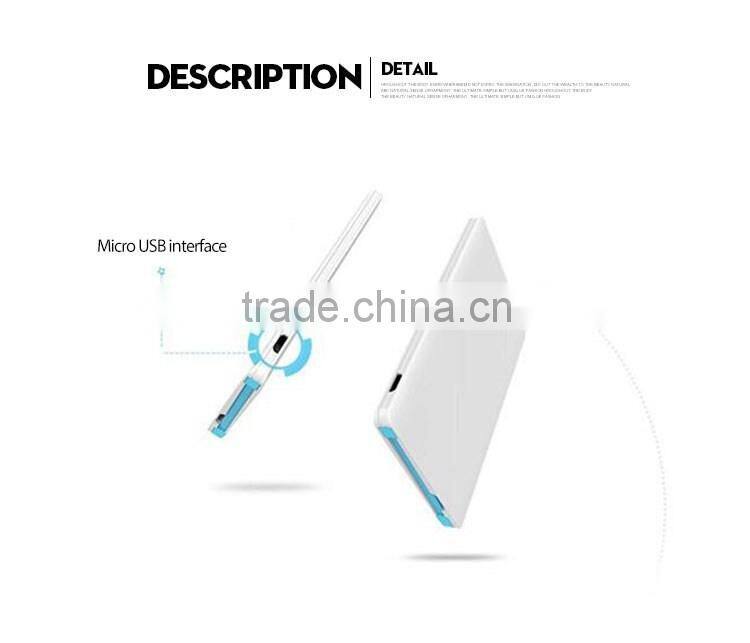 2016 Mobile Accessories Wholesale Power Bank 2500 mAh Slim Power Bank