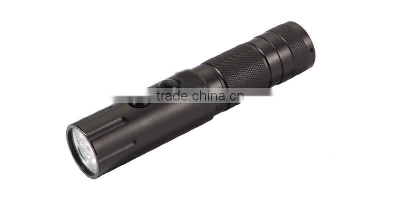 8 LED laser flashlight torch with laser pointer in middle