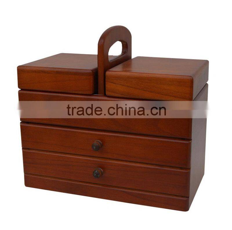 wholesale FSC&SA8000&BSCI folding wooden sewing storage gift box for birthday