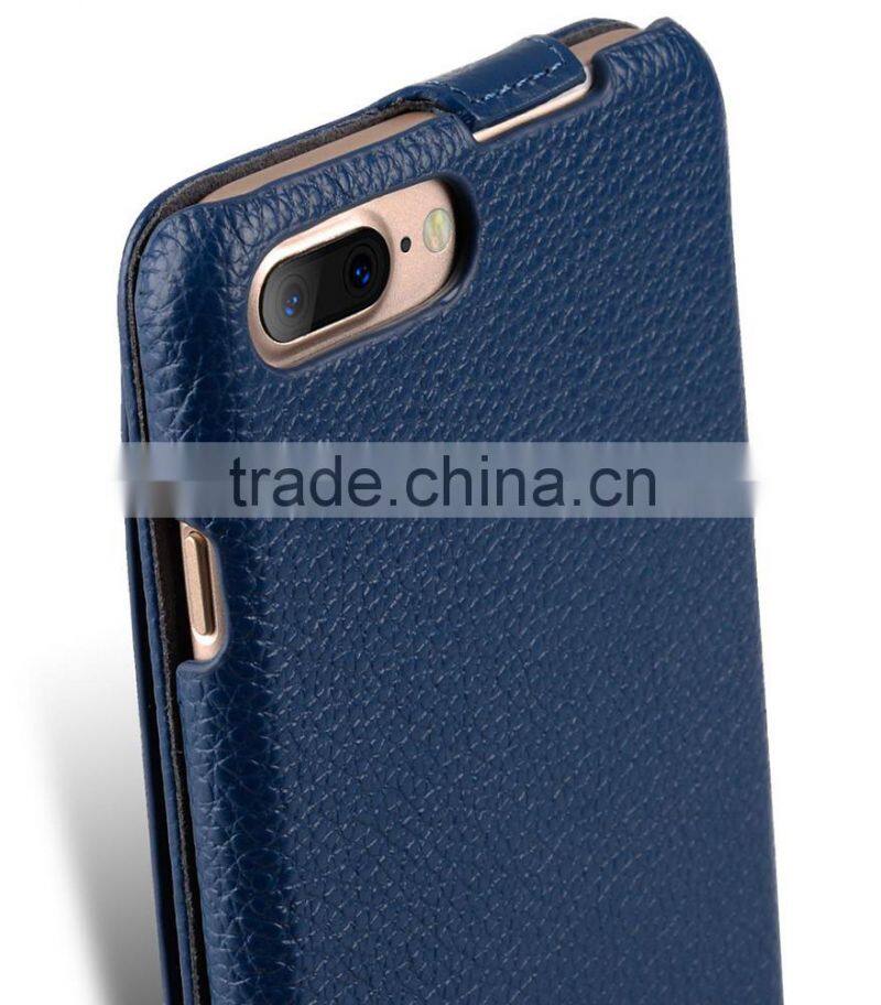 Newly Flip card Cover Dark Blue Premium Leather Case for Apple iPhone 7 Plus(5.5")