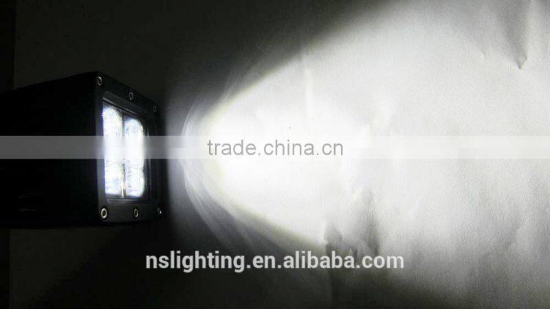 18W LED Work Light SUV Cree Off-road Boat Headlight Spot Driving Fog Light Mounting Bracket