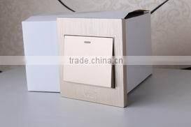 Manufacturer VISBO Luxury Champaign gold PC Panel Push button 1 Gang 2 Way Switch