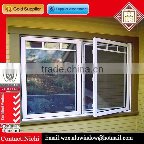Double tempered glass window grills design for sliding windows