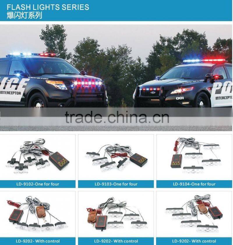 4*4LED daytime running flash light Firemen Police Truck Flash Light Wireless remote control car net warning emergency light