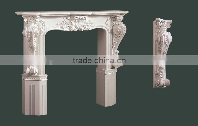 Morden European-style Decorative Hand Carved PU Fireplace