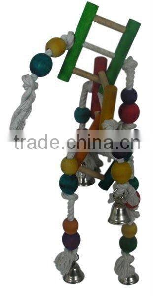 three wooden ladder combo bird toy