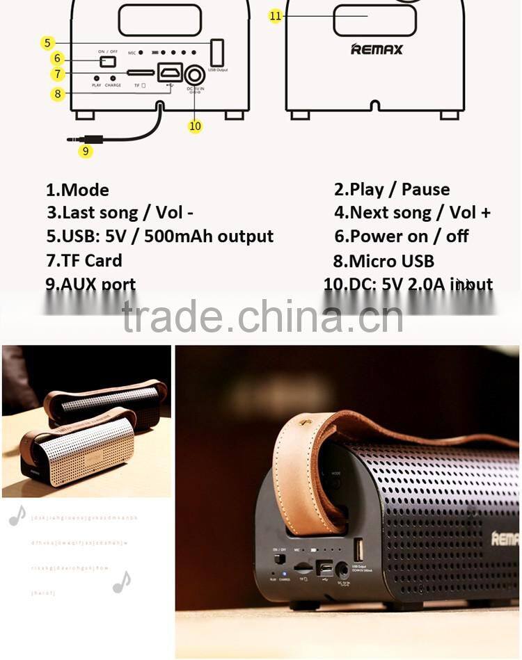 Original Remax Bluetooth Wireless Portable Speaker for smart phone