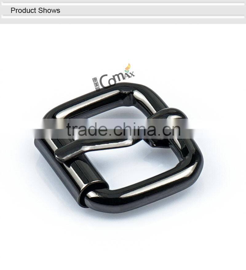 Metal shiny black belt pin buckle for strap