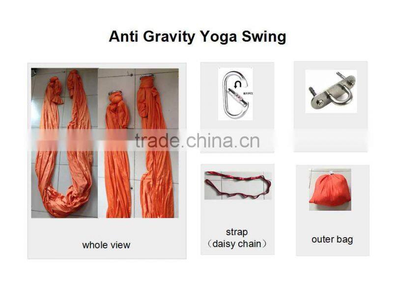 general use Anti gravity aerial yoga swing hammock with daisy chain