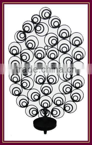 metal handicraft floor standing pillar black wrought iron candle holder