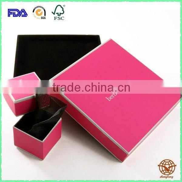 Wholesale Custom Made Logo Printed cardboard Jewelry box with carrier Paper Bag