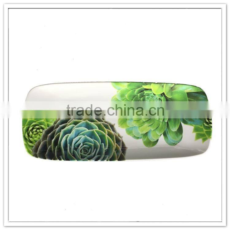 Promotion custom print melamine rectangular tray