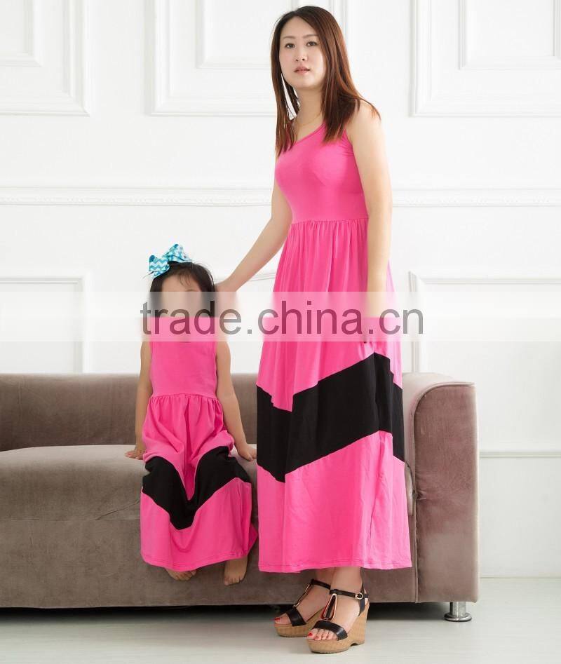 Wholesale maxi mommy and me dresses girls dress names with pictures chiffon women and daughter dresses