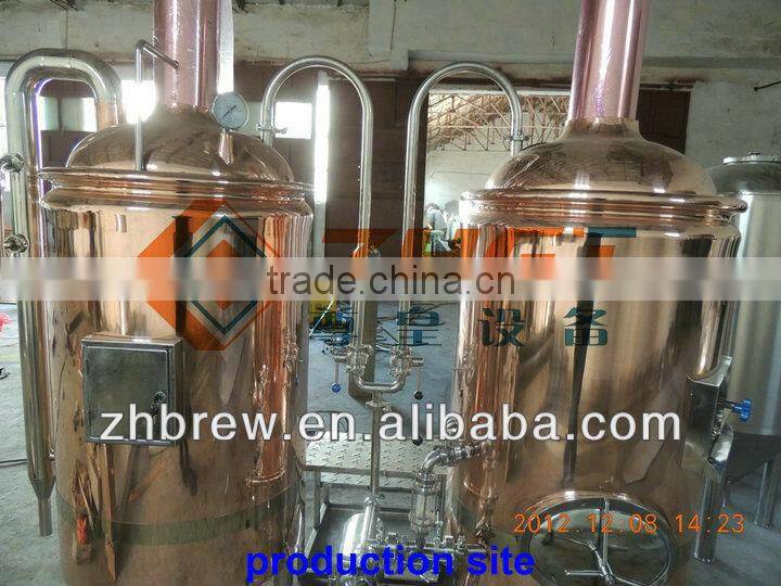 100L red copper home beer brewery equipment CE