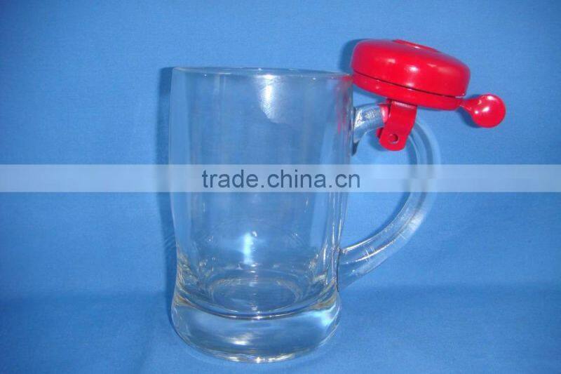 promotional 330ml customize with logo transparent beer glass mug
