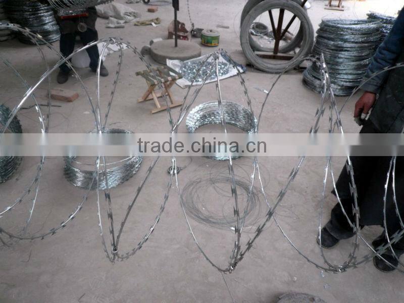 Bto22 concertina INOX stainless steel razor wire fence design