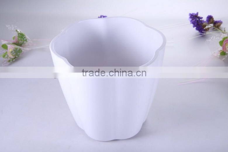 Modern Abstract Waves Design colorful melamine Flower Plant Container / Decorative Outdoor Planter Pot, planter metal flower pot