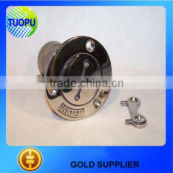 Tuopu stainless steel diesel deck filler, marine diesel deck filler with key,boat diesel deck filler