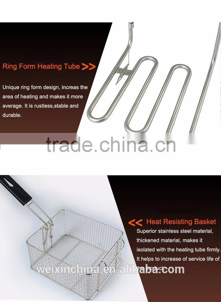 18+18L Gas Stainless Steel 2 Tank 2 Basket Deep Fryer