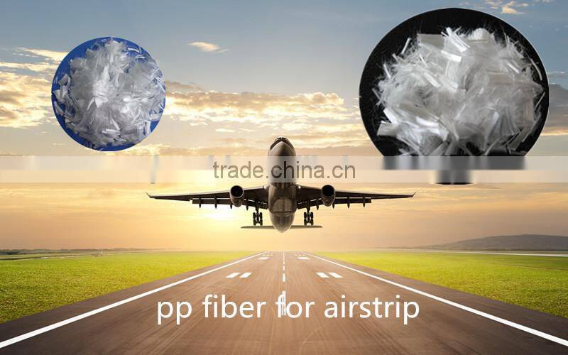 Specific polypropylene fiber for concrete