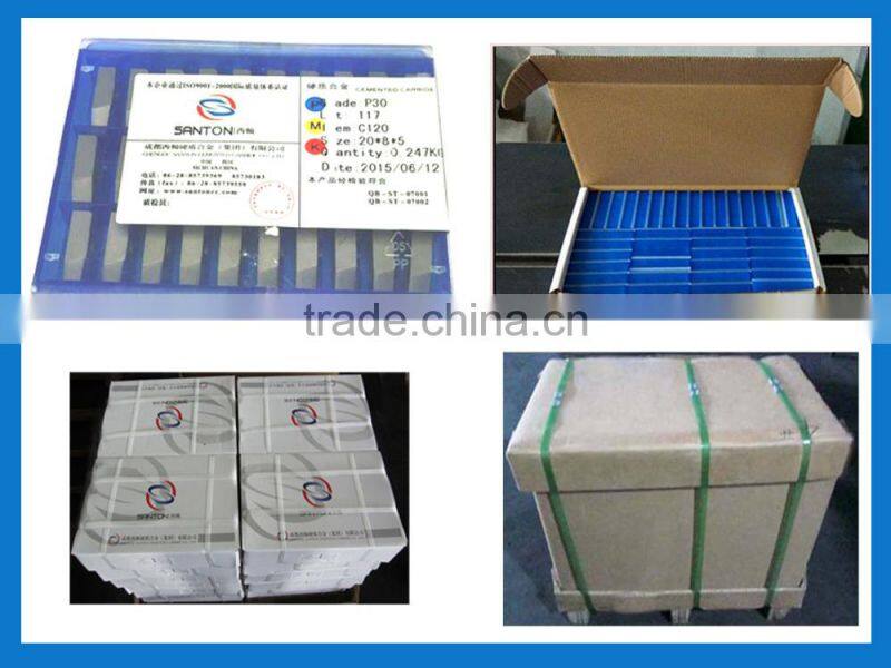 YG6 carbide tips fro cutting plastic resin buttons