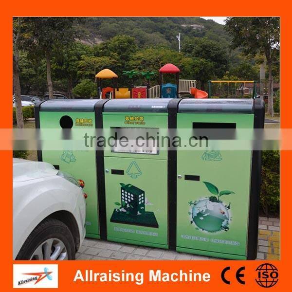 Solar powered smart sensor large rubbish bins, outdoor trash compactor bin