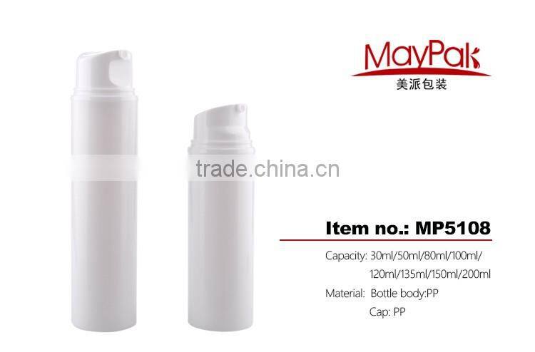 China PP material 100ml airless lotion bottle ,plastic lotion bottle