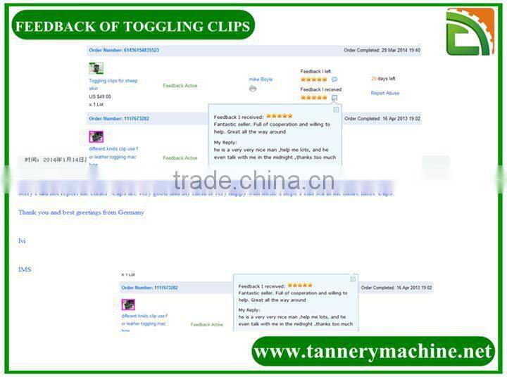 auto nylon toggling machine clips for leather toggling