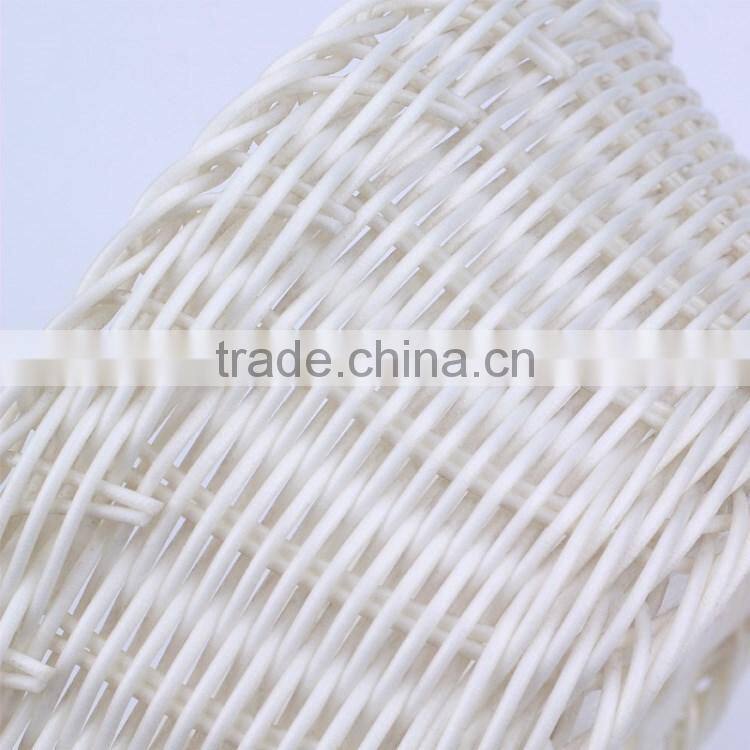 S&D Stronger durable poly rattan small wick washable storage fruit basket plastic bread basket