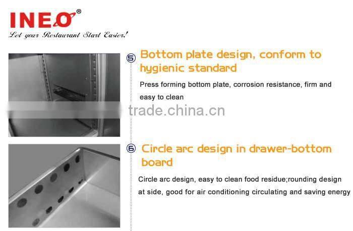 2 Door Stainless Steel Chest Chiller Kitchen Equipments