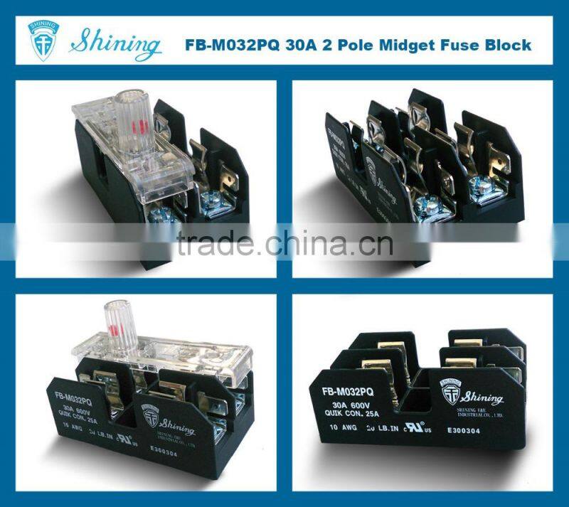 FB-M032PQ Equal To Bussmann 600V 30 Amp 2 Pole 10x38 Midget Fuse Box