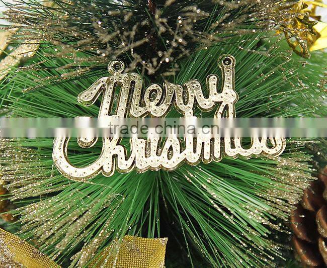 Attarctive pine needles glitter decoration christmas bonsai tree