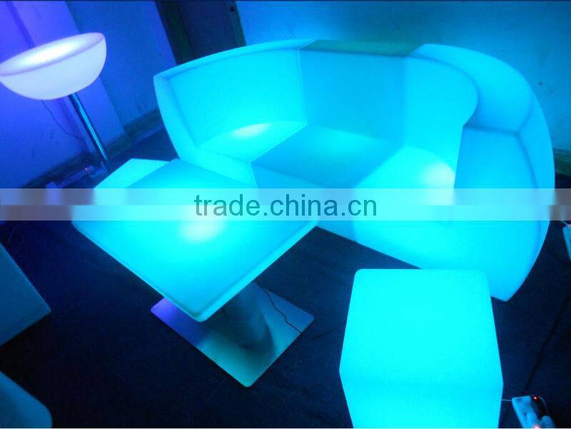 LED Remote Rectangle Tea Table/ Hot Sell LED Rechargeable Rectangle Coffee Table/LED Outdoor Lawn Rectangle Cocktail Table