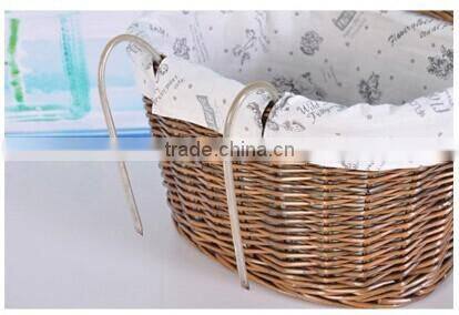 hanmade natural wicker bike basket basket for bike wicker bicycle basket removable bicycle basket