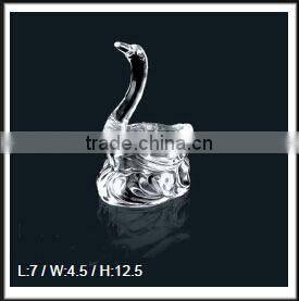 Swan shaped crystal holder for ring,crystal decoration for wedding
