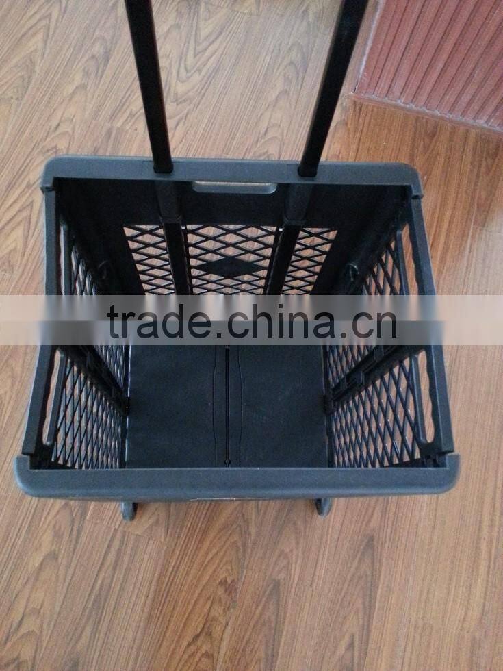 Plastic and Metal Folding Shopping Carts with Wheels Folding Carts
