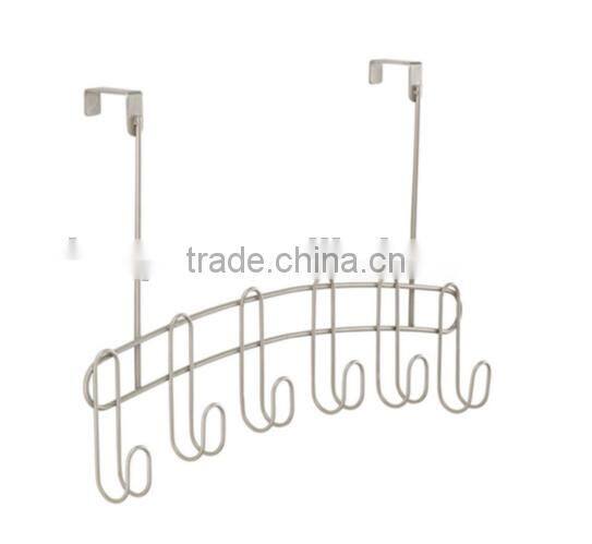 New Metal Wire Over Door Hook With 6 Hook For Clothes,Scarfs