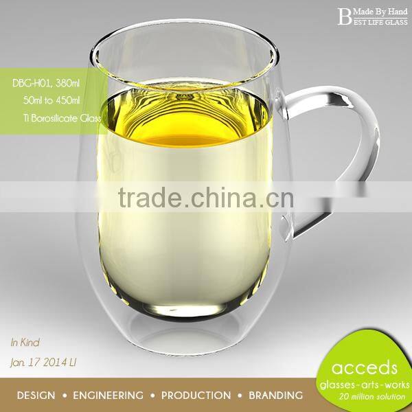Hot Selling Highend Double Wall Pyrex Beer Mug Glass
