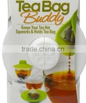 TEA BAG BUDDY , TEA BAG HANGER , SILICONE LID