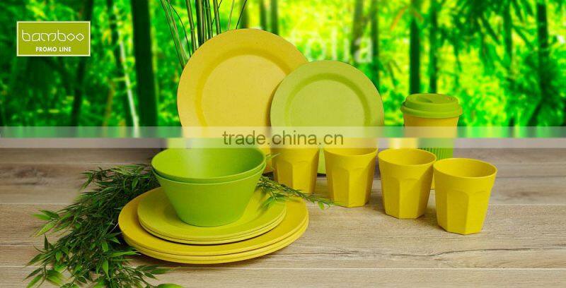 Biodegradable eco Bamboo Fiber Tableware,dinner set 2016 new